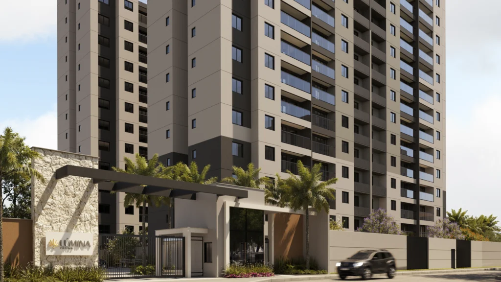 Fachada ilustrada do empreendimento Lumina Fatima.